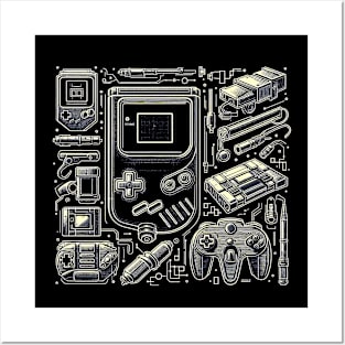 wire fame retro game console Posters and Art